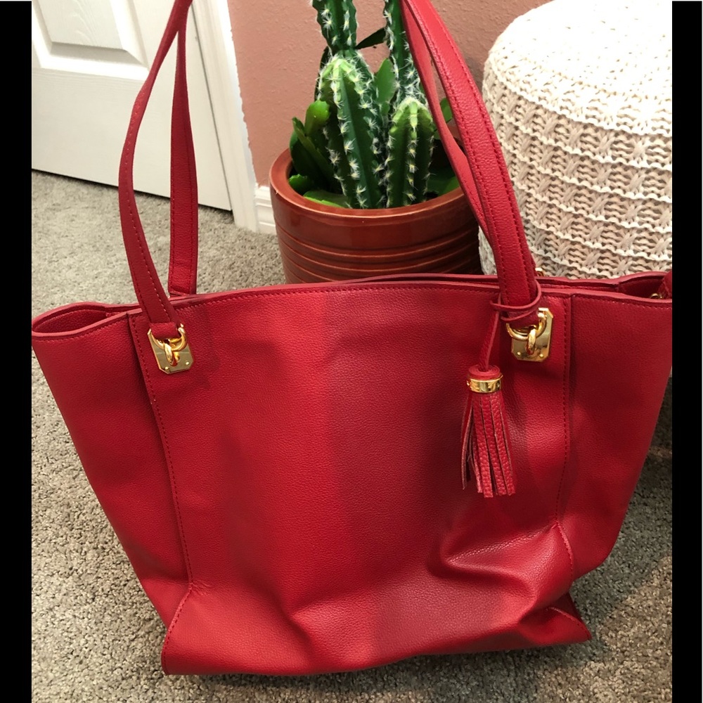 Ralph Lauren Red Leather Purse